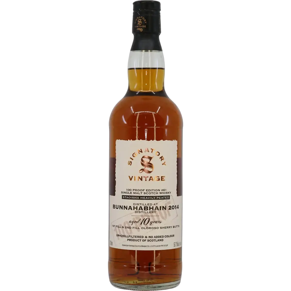 Signatory 100 proof Bunnahabhain #61