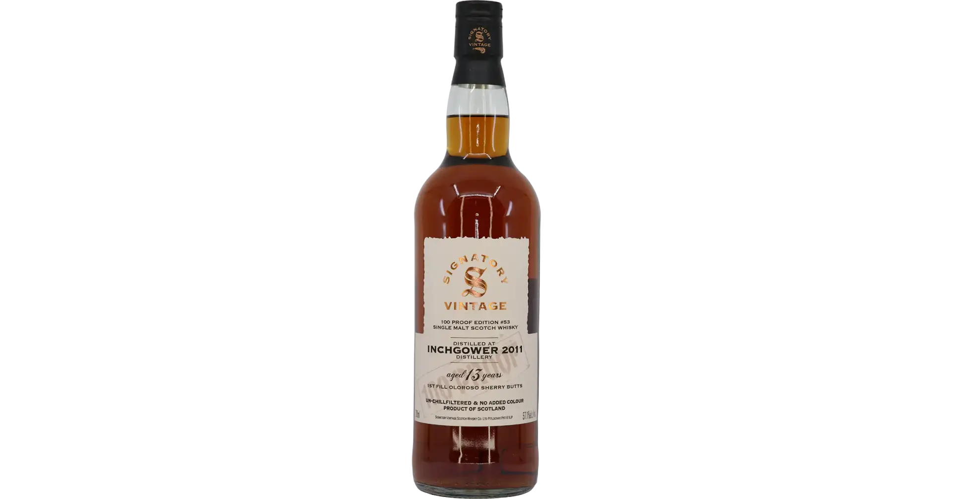 signatory 100 proof inchgower #53